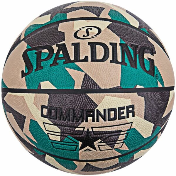 Piłka do Koszykówki Commander Poly Spalding Commander Brązowy 7 Syntetyczny (Rozmiar 7)