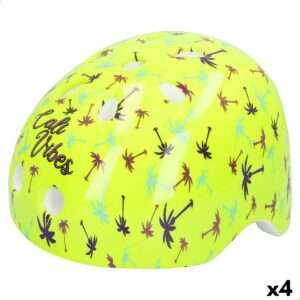Kask rowerowy dla dzieci Colorbaby Neon Cali Vibes Żółty (4 Sztuk)