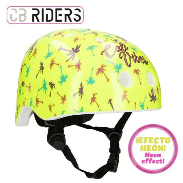 Kask rowerowy dla dzieci Colorbaby Neon Cali Vibes Żółty (4 Sztuk) - obrazek 4