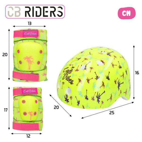 Sportowy zestaw ochronny Colorbaby Neon Cali Vibes Żółty (4 Sztuk) - obrazek 5