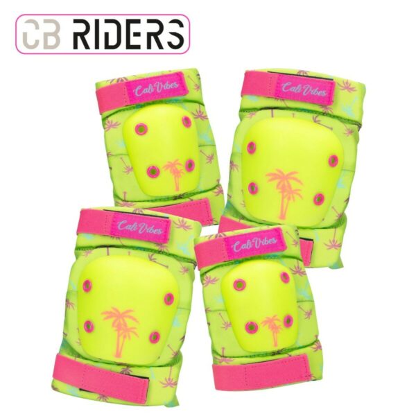 Sportowy zestaw ochronny Colorbaby Neon Cali Vibes Żółty (4 Sztuk) - obrazek 7