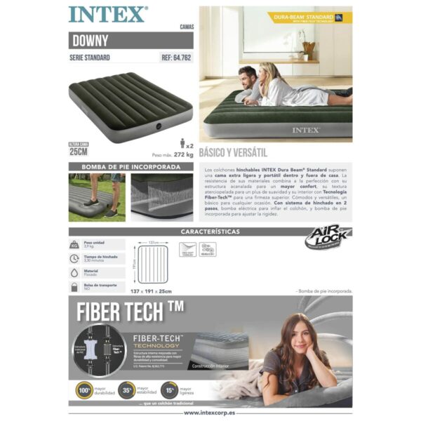 Materac Dmuchany Intex Kolor Zielony - obrazek 2