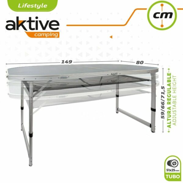 Składany stolik Aktive 149 x 80 x 59 cm Camping - obrazek 2