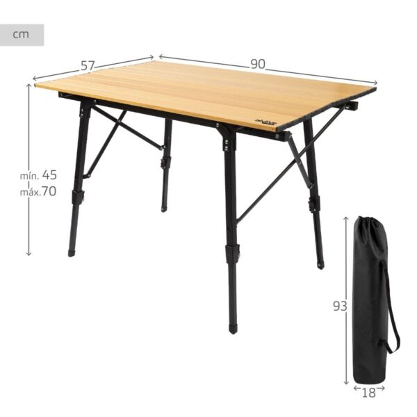 Składany stolik Aktive Glamping Sabana Aluminium Ziemia 90 x 70 x 57 cm - obrazek 7