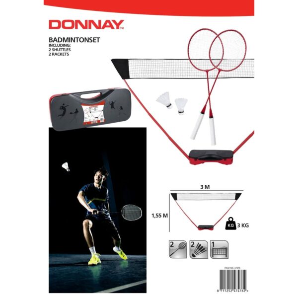 Zestaw do badmintona Donnay 5 Części - obrazek 4
