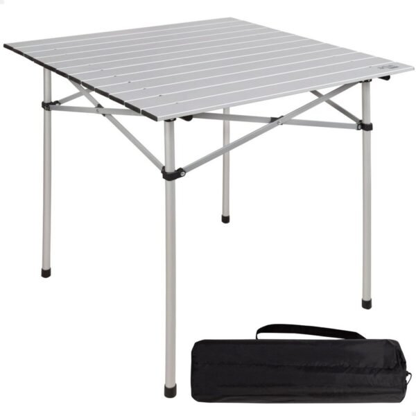 Składany stolik Aktive Srebrzysty Aluminium 70 x 70 x 70 cm (4 Sztuk) - obrazek 2