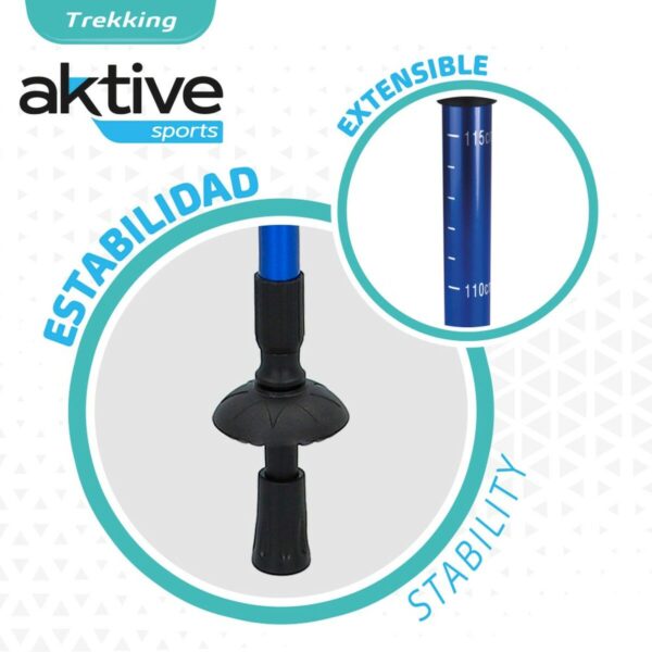 Kijek do trekkingu Aktive Aluminium 135 cm (10 Sztuk) - obrazek 5
