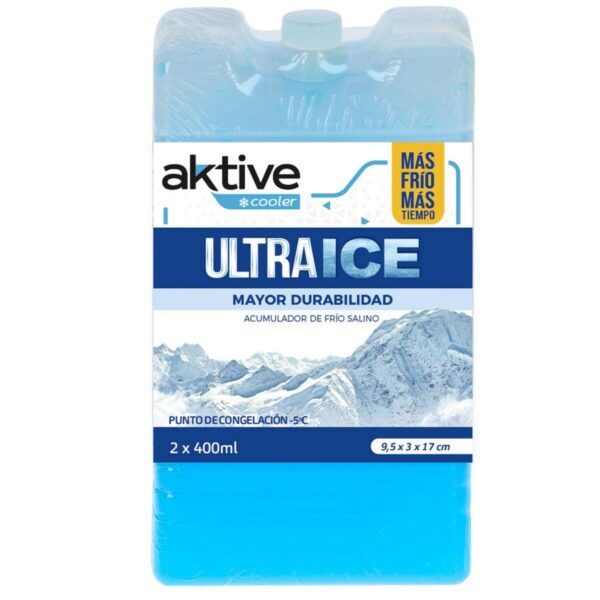 Wkład do Lodówki Aktive Ultra Ice 400 ml Wkład do Lodówki 2 Części 9,5 x 17 x 3 cm (24 Sztuk) - obrazek 2