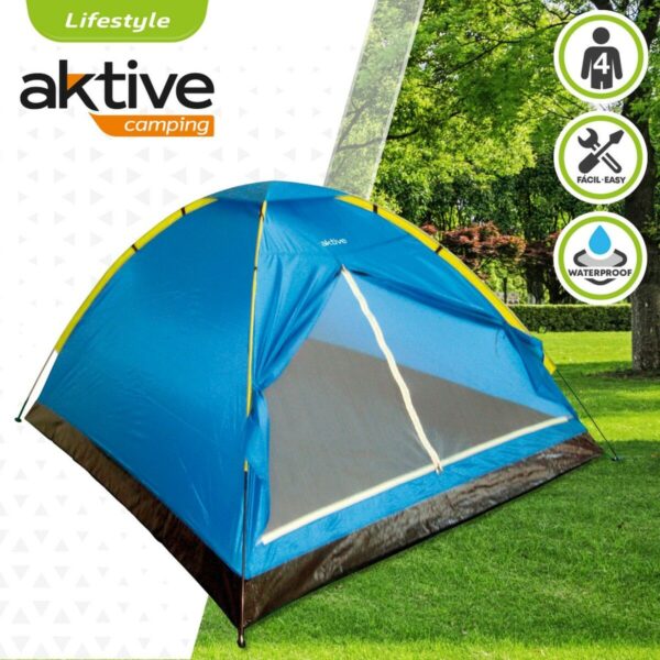 Namiot Aktive 4 ludzie 210 x 130 x 240 cm (4 Sztuk) - obrazek 3
