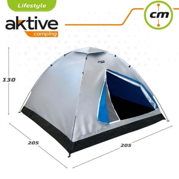 Namiot Aktive 4 ludzie 205 x 130 x 205 cm (2 Sztuk) - obrazek 4