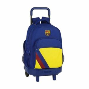 Torba szkolna z kółkami Compact F.C. Barcelona 612025918 Niebieski (33 x 45 x 22 cm)