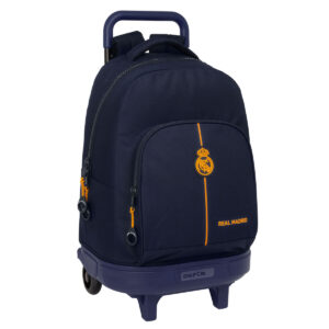Torba szkolna z kółkami Real Madrid C.F. Granatowy 33 x 45 x 22 cm