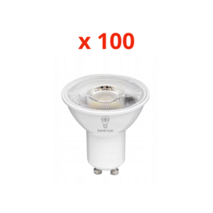 Zestaw 100 sztuk Żarówek LED GU10 6W Barwa Biała Ciepła