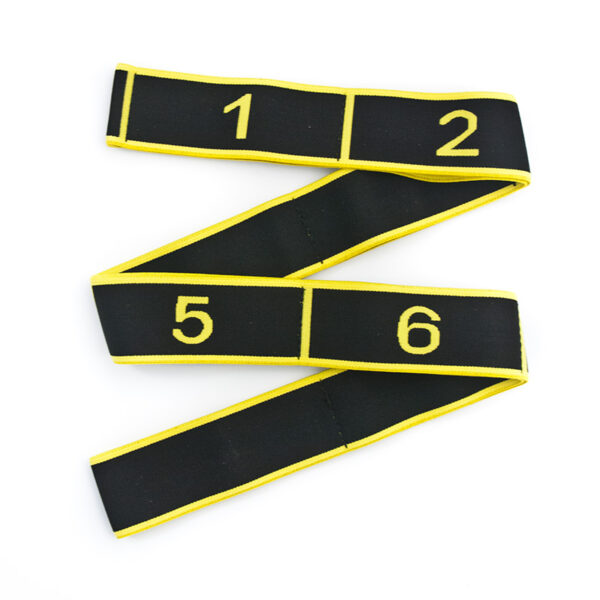 TAŚMA DO YOGI ALLRIGHT black/yellow - obrazek 5