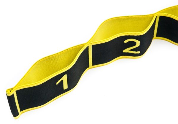 TAŚMA DO YOGI ALLRIGHT black/yellow - obrazek 3