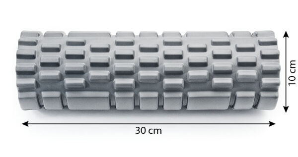 WAŁEK DO MASAŻU KARBOWANY 30x10 cm ALLRIGHT kolor: szary - obrazek 5