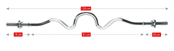 GRYF MOCNO GIĘTY 120 cm ALLRIGHT - obrazek 3