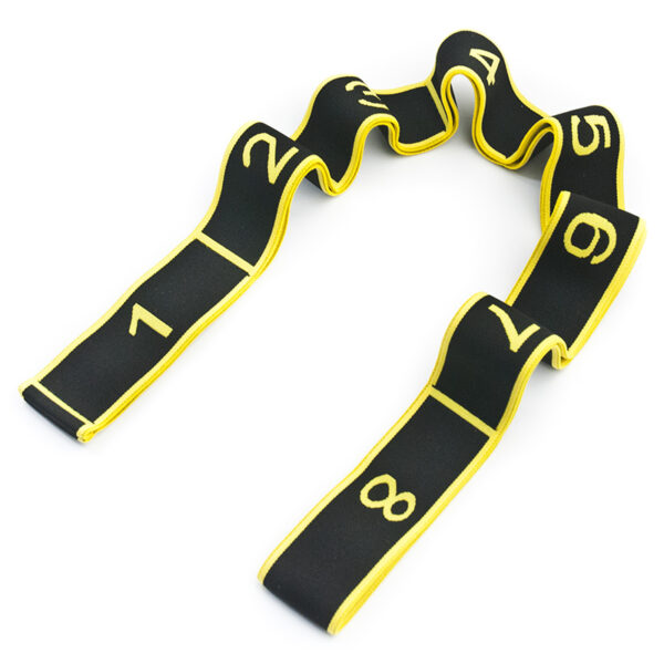 TAŚMA DO YOGI ALLRIGHT black/yellow - obrazek 2
