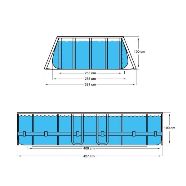 Basen Ogrodowy JILONG Super Rattan 427x275x100 cm - obrazek 2