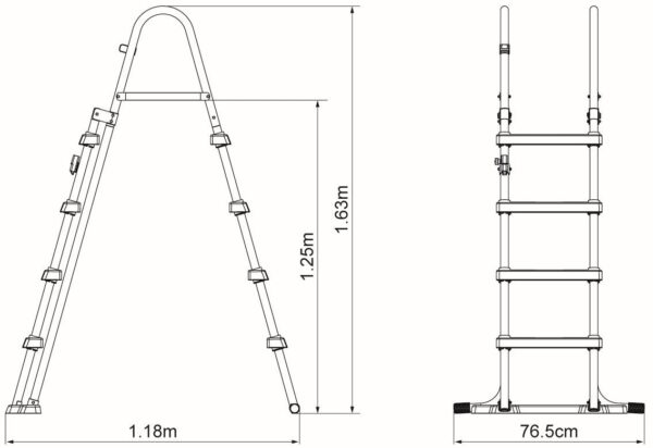 Drabinka do Basenu BESTWAY 122 cm - obrazek 9