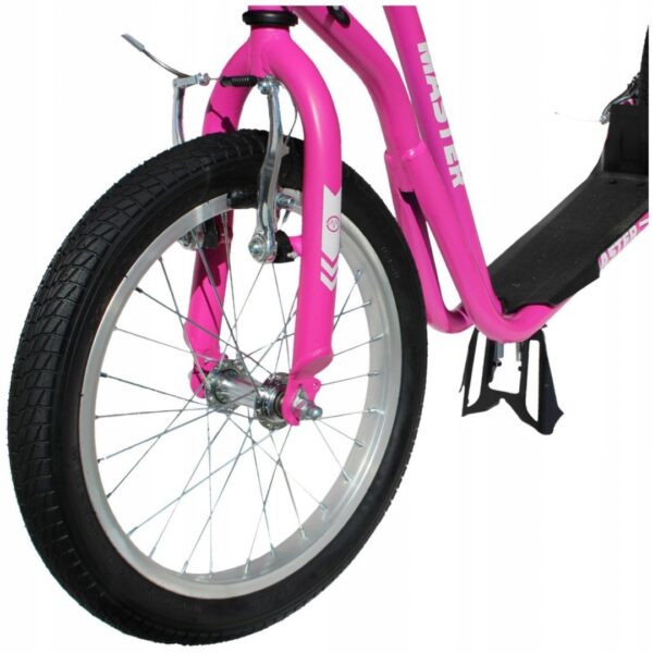 Hulajnoga na Pompowanych Kołach MASTER Rebel Pink 16/12″ - obrazek 3