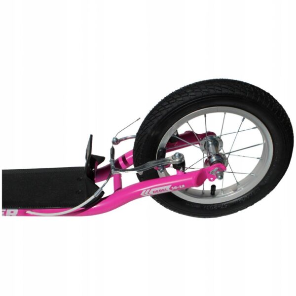 Hulajnoga na Pompowanych Kołach MASTER Rebel Pink 16/12″ - obrazek 5