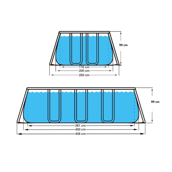 Basen AVENLI Steel Super 400 x 200 x 99 cm zestaw z filtracją - obrazek 2