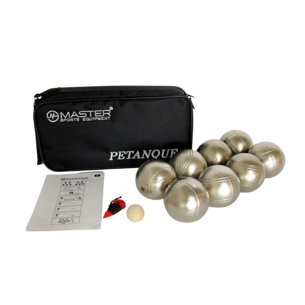 Zestaw petanque MASTER 8 kul w kolorze matowego złota + nylonowy pokrowiec - obrazek 2