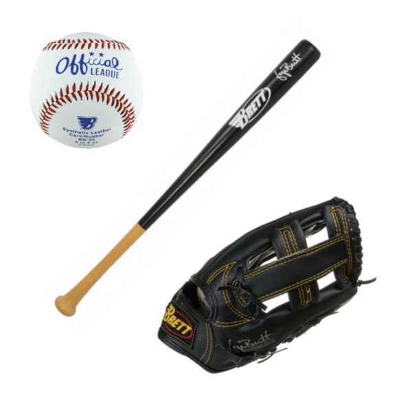 Zestaw baseballowy BRETT Senior Kij + Piłka + Rękawica