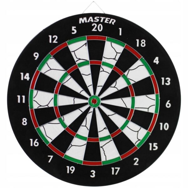 Tarcza do Darta Dwustronna MASTER 37 cm + 6 Rzutek - obrazek 3