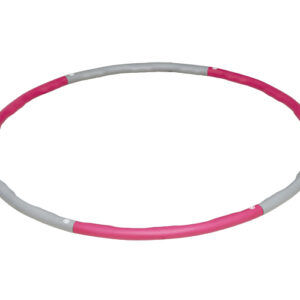 HULA HOOP 100CM Z OBCIĄŻENIEM ALLRIGHT SZARO-RÓŻOWY
