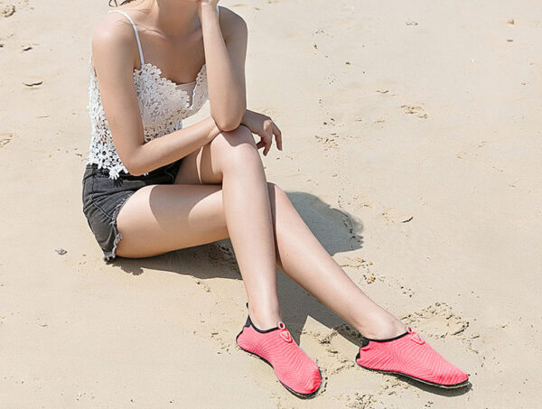 Buty do wody dla dzieci plażowe na kajak 6-7 lat różowe