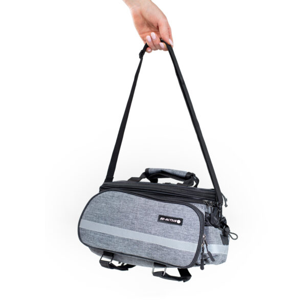 Torba rowerowa na bagażnik sakwa turystyczna 30l szara - obrazek 2