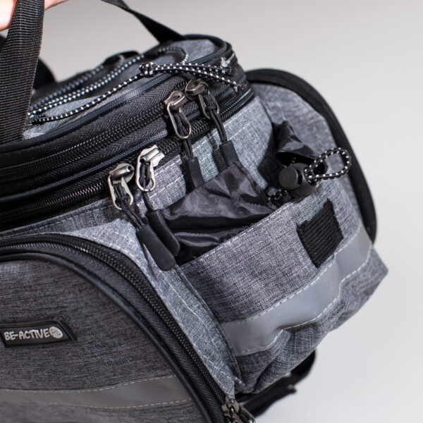 Torba rowerowa na bagażnik sakwa turystyczna 30l szara - obrazek 6