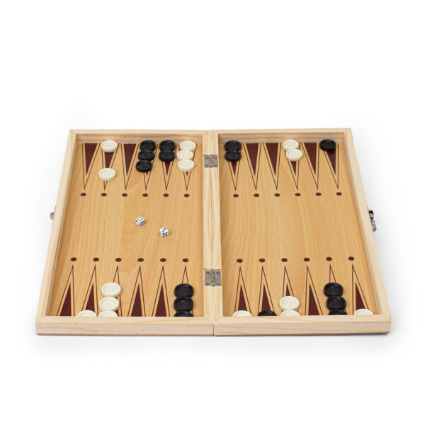 Gra 3w1 szachy warcaby backgammon magnetyczne drewniane - obrazek 12