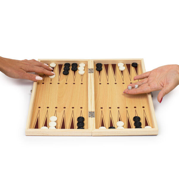 Gra 3w1 szachy warcaby backgammon magnetyczne drewniane - obrazek 14
