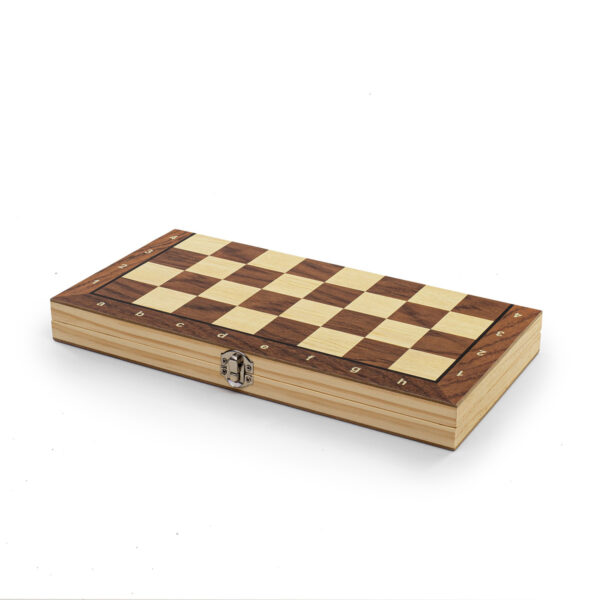 Gra 3w1 szachy warcaby backgammon magnetyczne drewniane - obrazek 4