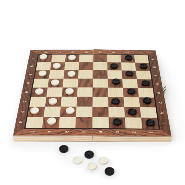 Gra 3w1 szachy warcaby backgammon magnetyczne drewniane - obrazek 11