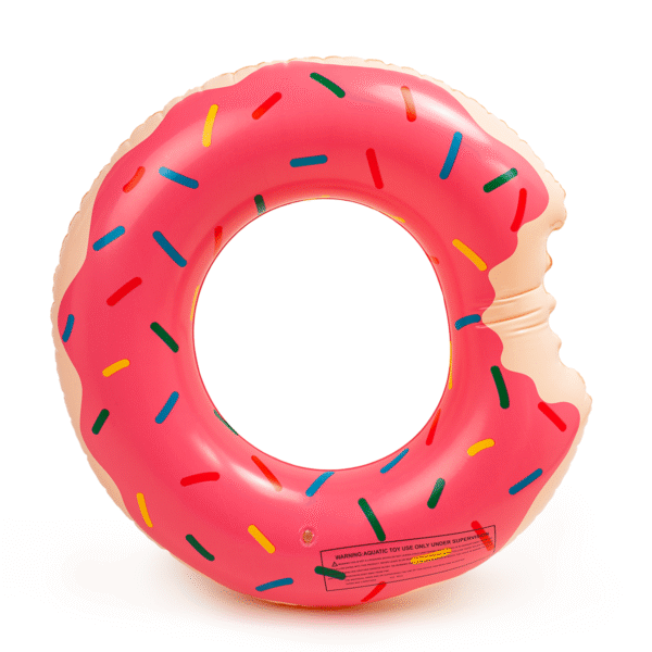 Duże koło dmuchane donut różowy 120cm materac do wody pływania na basen xxl - obrazek 6
