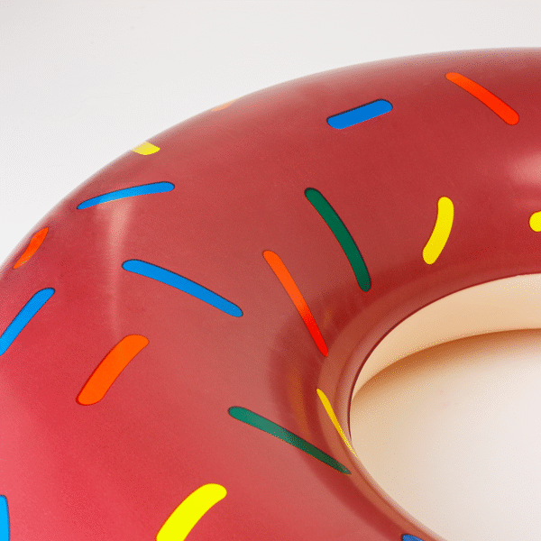 Duże koło dmuchane donut brązowy 120cm materac do wody pływania na basen xxl - obrazek 8