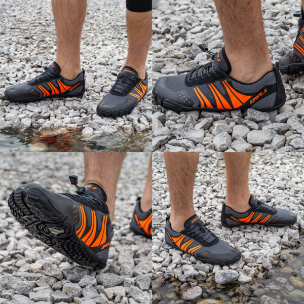 Buty do wody wodoodporne antypoślizgowe lekkie oddychające obuwie sportowe 44 szare - obrazek 5