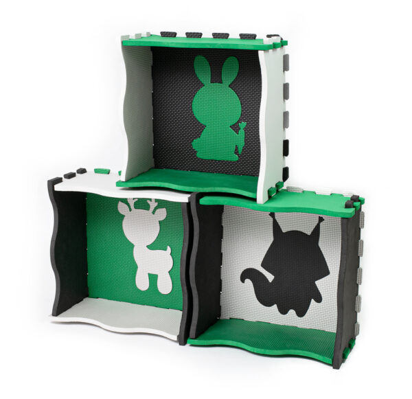 Mata piankowa edukacyjna puzzle dla dzieci 114x114 gruba zielona - obrazek 4