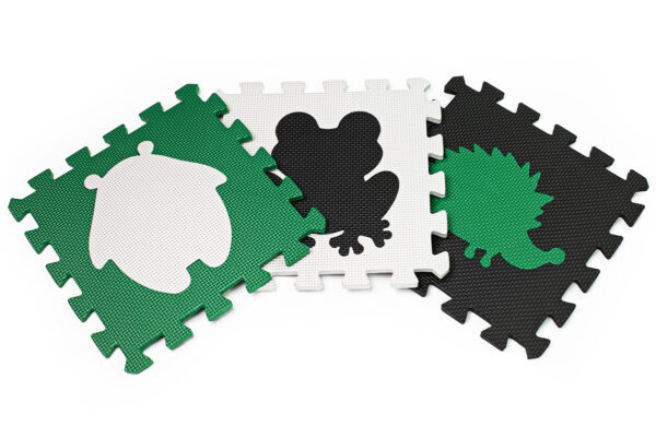 Mata piankowa edukacyjna puzzle dla dzieci 114x114 gruba zielona - obrazek 9
