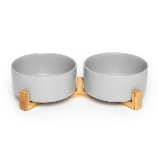 Ceramiczne miski dla psa kota na stojaku - na karmę i wodę - obrazek 10