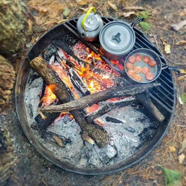 Zestaw garnków kempingowych pod namiot survival czarny - obrazek 9