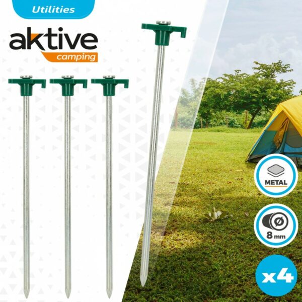 Kotwy Mocujące Kempingowe Aktive 25 cm 4 Części Ø 8 mm (24 Sztuk) - obrazek 3