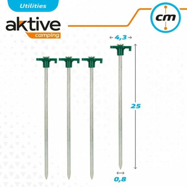 Kotwy Mocujące Kempingowe Aktive 25 cm 4 Części Ø 8 mm (24 Sztuk) - obrazek 7
